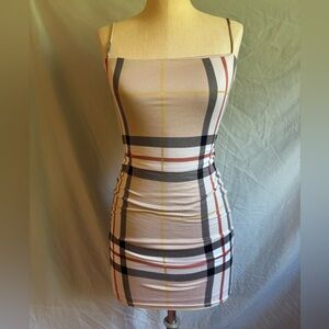 Chic Plaid Spaghetti Strap Mini Dress